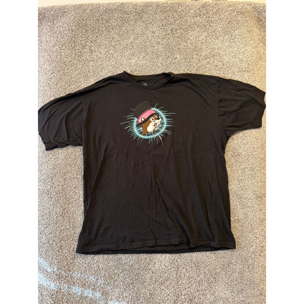 Buc-ee's T-Shirt Mens 3XL Black Happy New Year 2024 Graphic Cotton Short Sleeve